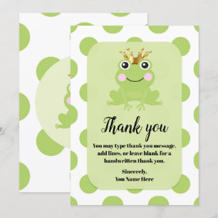 Invitation Cadeaux de bébé pour l'histoire du prince grenouil