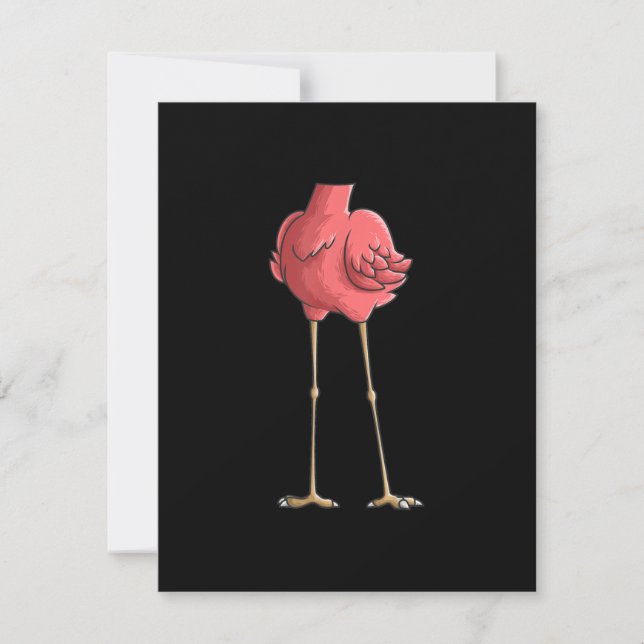 Invitation Cadeaux de costume d'Halloween de flamant rose san (Devant)