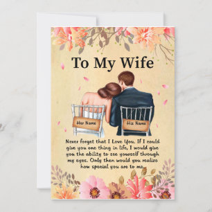Invitation Cadeaux de femme   Lettre À Ma Femme Amour Du Mari