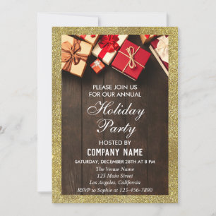Invitation Cadeaux de fête de la compagnie de vacances Paille