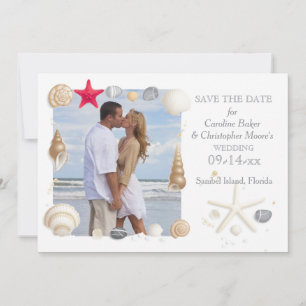 Invitation Cadeaux de la mer Photo Enregistrer la date Annonc