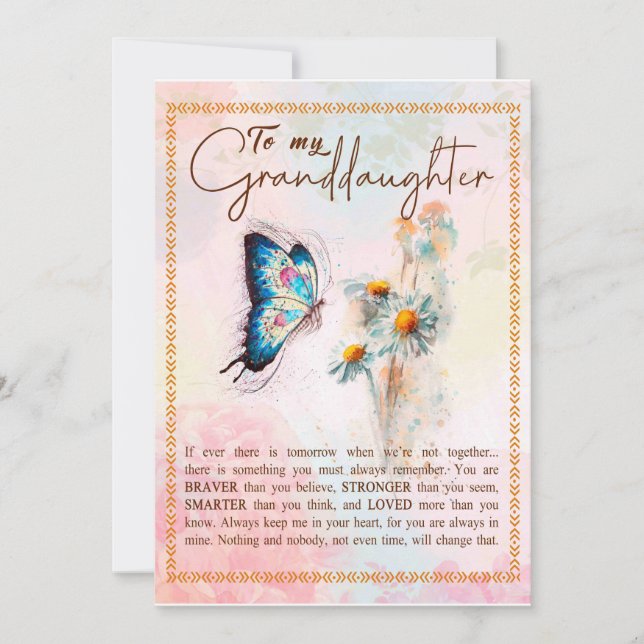 Invitation Cadeaux de petite-fille | De la part de grand-père (Devant)