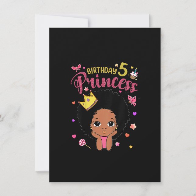 Invitation Cadeaux drôles pour enfants de 5 ans pour leur 5èm (Devant)