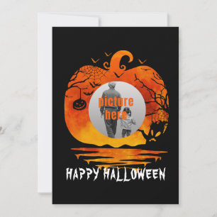 INVITATION CADEAUX DU CITROUILLE PHOTO PERSONNALISÉ HALLOWEEN