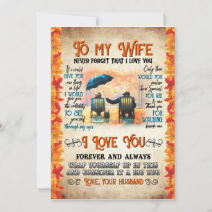 Invitation Cadeaux pour femme   Lettre à ma femme Amour de mo