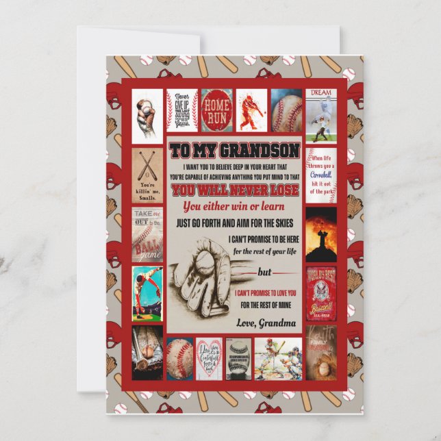 Invitation Cadeaux pour petit-fils | À mon petit-fils Amour d (Devant)