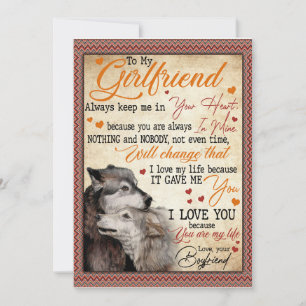 Invitation Cadeaux pour petite amie Lettre à ma petite amie