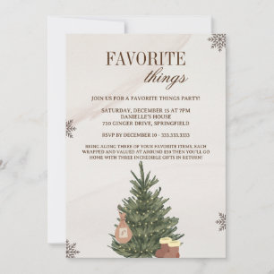 Invitation Cadeaux préférés et échange de cadeaux Soirée de N