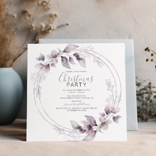 Invitation Cadre à l'aquarelle élégant   Fête de Noël des Fêt