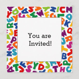 Invitation Cadre Alphabet