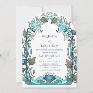 Invitation Cadre Art Déco floral