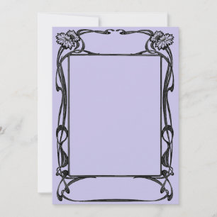 Invitation cadre Art Nouveau