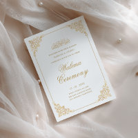 Cadre baroque élégant Cérémonie Walima écriture do