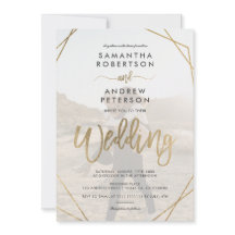 Cadre boho or moderne simple script photo mariage