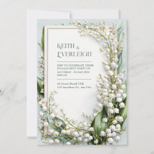Invitation Cadre botanique de mariage Vallée de Lys Vert Saug