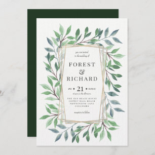 Invitation Cadre de bois