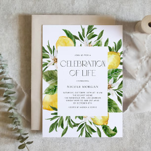 Invitation Cadre de fleurs de citron à l'aquarelle Célébratio