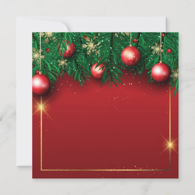 Invitation Cadre de l'ornement de Noël (Devant)