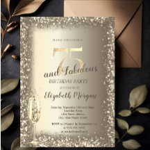 Cadre de luxe en verre de champagne Gold Confetti 