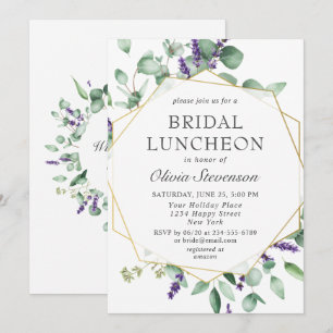 Invitation Cadre de mariage géométrique moderne en eucalyptus