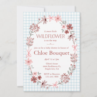 Invitation Cadre de noeud papillon sauvage bleu ciel 001 sur