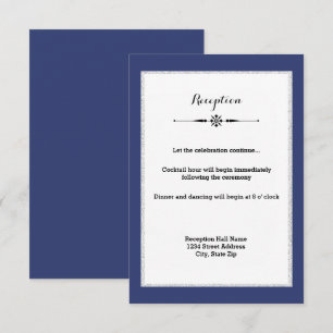 Invitation Cadre de réception avec paillettes fausses et mari
