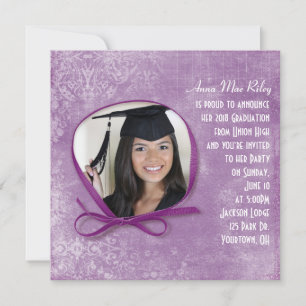 Invitation Cadre de ruban de graduation