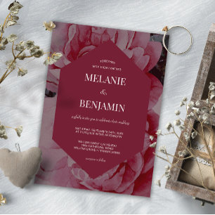 Invitation Cadre élégant Mariage de fleurs romantiques