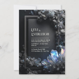 Invitation Cadre en Pierre Humeur Cristal Iridescent Prismati