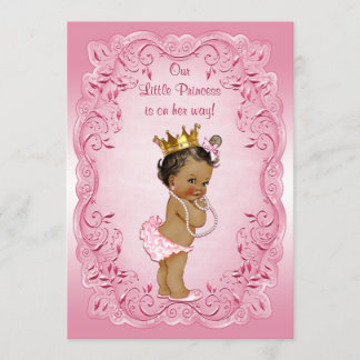 Invitation Cadre ethnique de fantaisie de rose de princesse