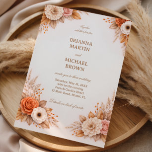 Invitation Cadre Floral Automnal Chaleureux