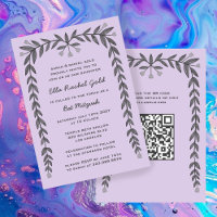 Cadre floral personnalisé QR Code moderne BarBat M