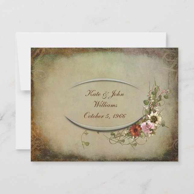 Invitation Cadre floral Vow Renewal (Devant)