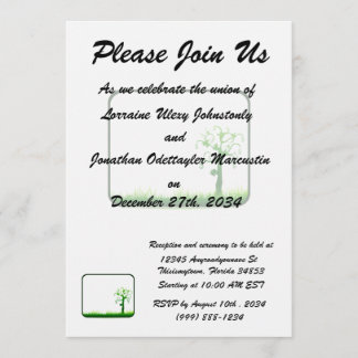 Invitation cadre graphic.png de rectangle d'herbe d'arbre