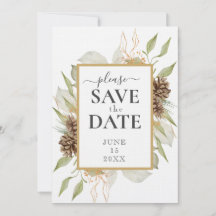 Cadre rustique en pin blanc ENREGISTRER LA DATE