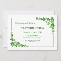 Invitation cadre Shamrock