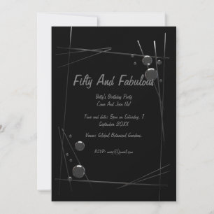 Invitation Cadre Silver Trendy Cinquante Et Fabuleux Annivers