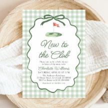 Cadre Vert Sauge Golf Nouveau au Club Baby Shower