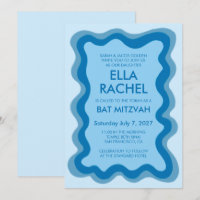 Cadre Wavy Frame Moderne Chic Bat mitzvah de barre