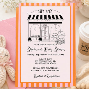 Invitation Café Baby Shower   Paris Café   Café Bébé