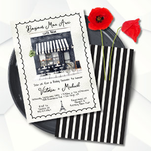 Invitation Café Bebe Baby shower Paris France Boutique devant