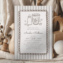 Café Bébé Caprice Rayures Baby Shower