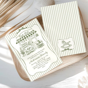Invitation Cafe Branché Bebe Salon de Thé Baby Shower