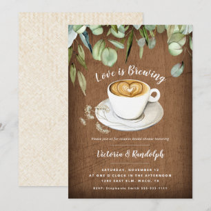 Invitation Café Couples Thématiques Douche nuptiale Invitatio