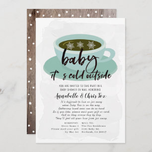 Invitation Café Cup Baby Son Baby shower froid par la poste