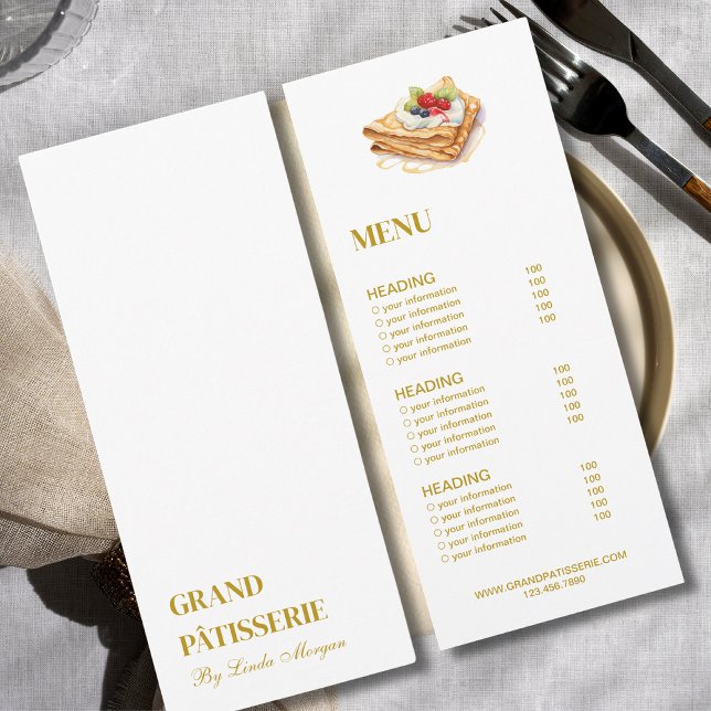 Invitation Café de boulangerie moderne Menu & Liste de prix C (Créateur téléchargé)