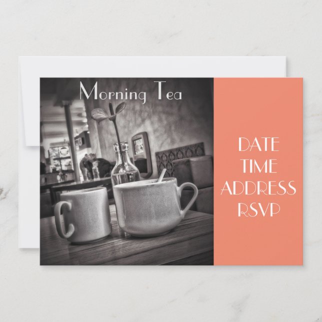 Invitation Café de thé du matin (Devant)
