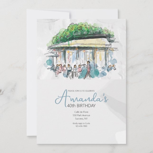 Invitation Café français (Devant)