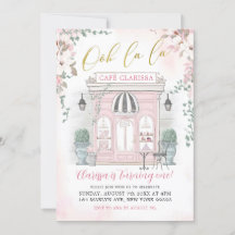 Café Français Rose et Or Patisserie Fille Annivers