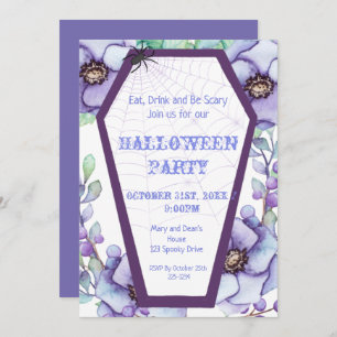 Invitation Café, Halloween floral